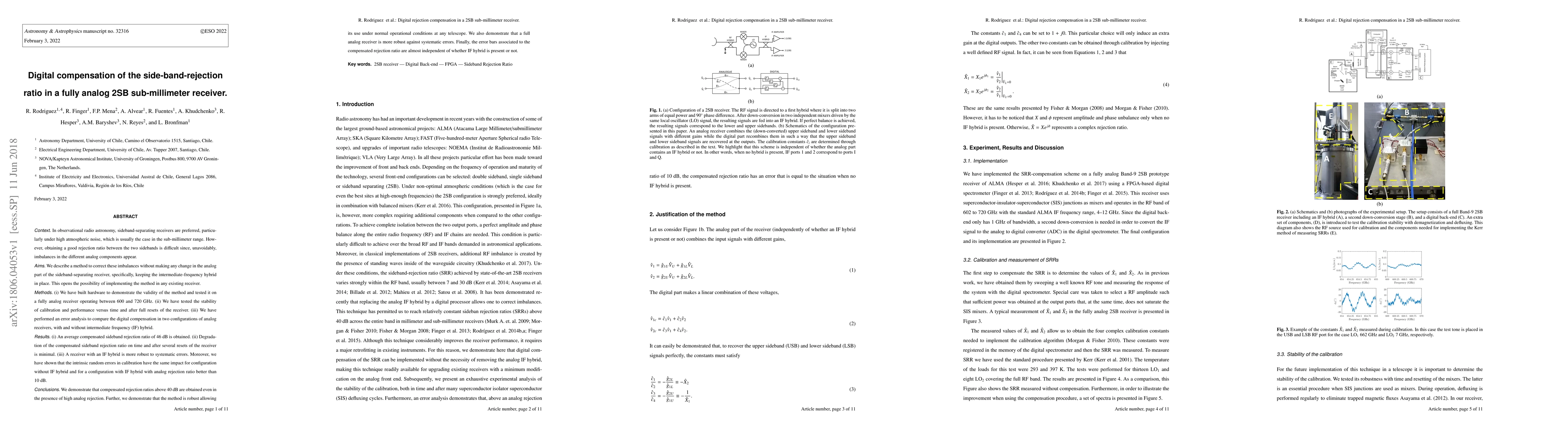 Thumbnail for Digital compensation of the side-band-rejection ratio in a fully analog
  2SB sub-millimeter receiver