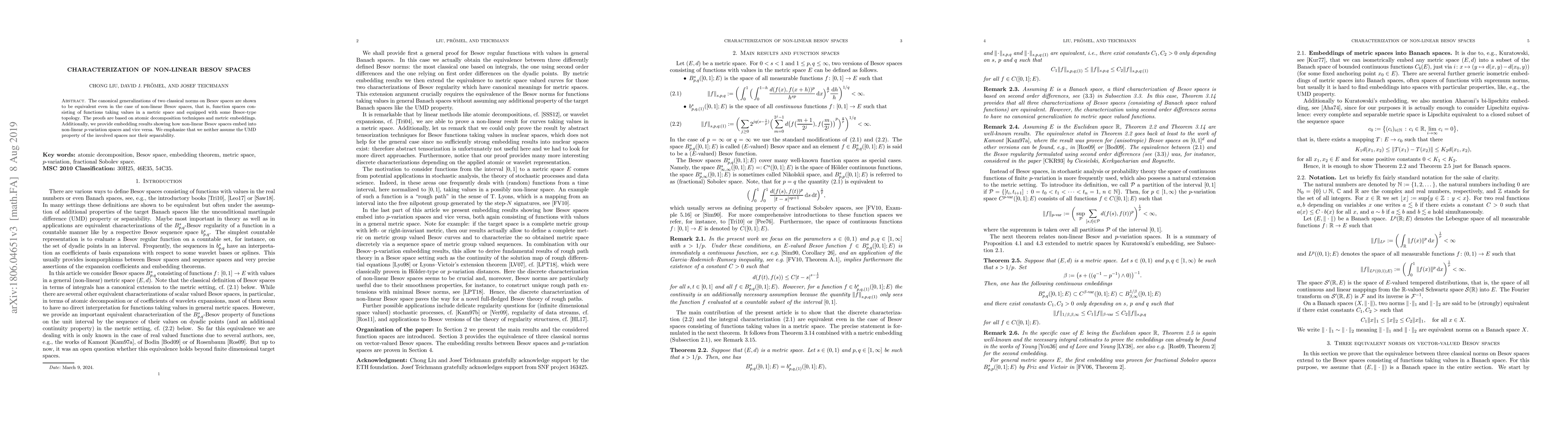 Thumbnail for Characterization of non-linear Besov spaces