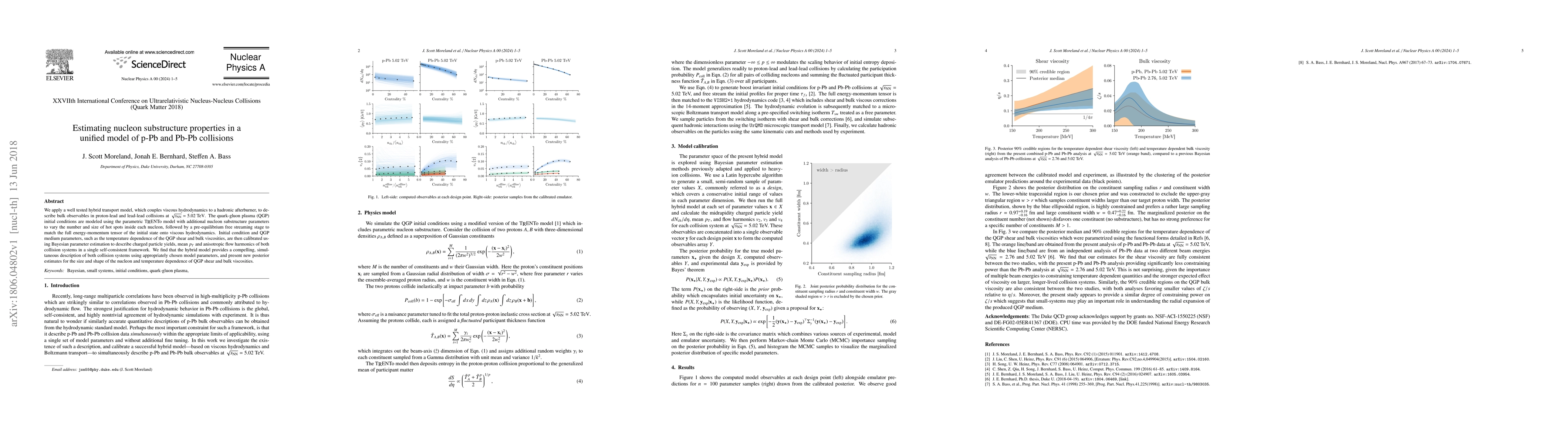 Thumbnail for Estimating nucleon substructure properties in a unified model of p-Pb
  and Pb-Pb collisions