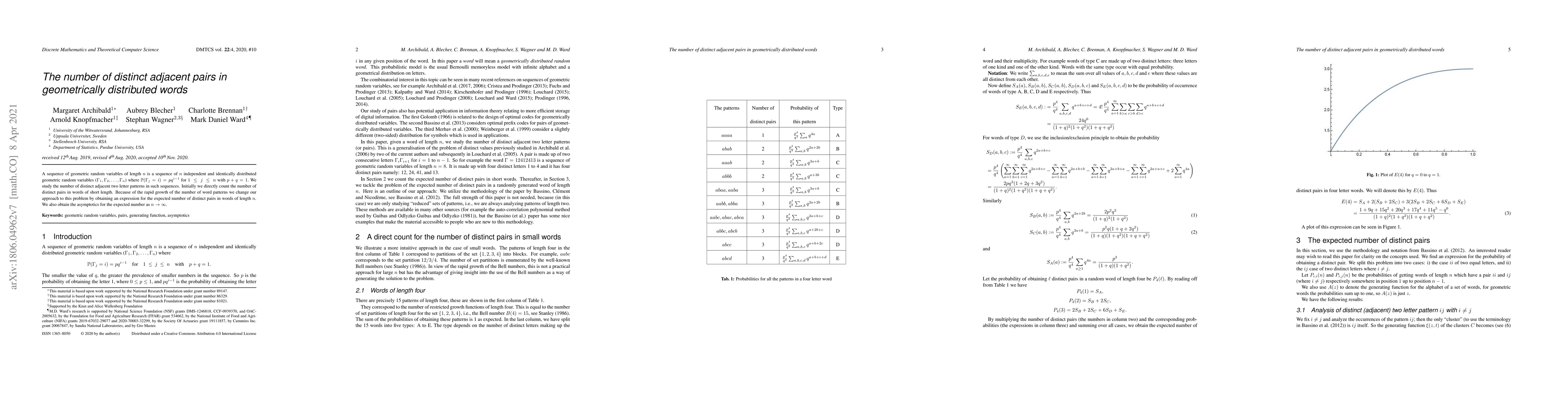 Thumbnail for The number of distinct adjacent pairs in geometrically distributed words