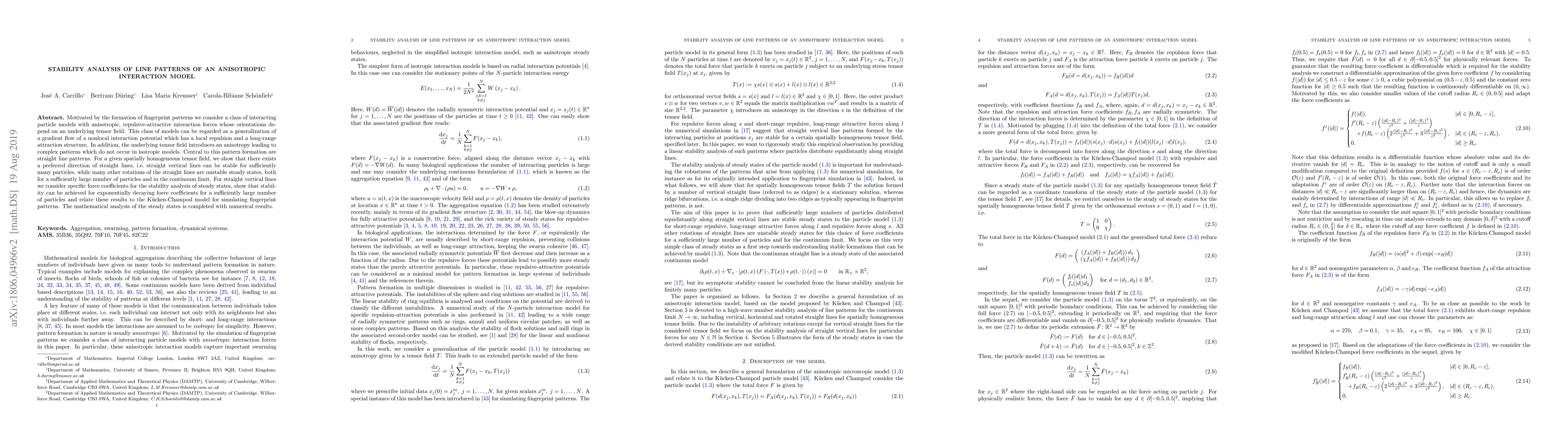 Thumbnail for Stability analysis of line patterns of an anisotropic interaction model