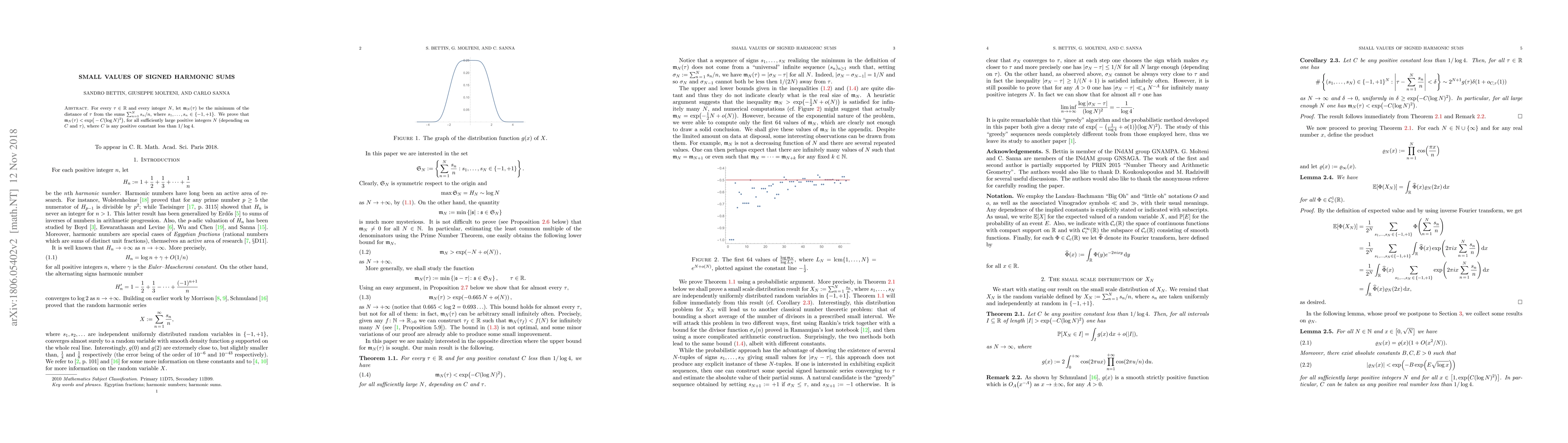 Thumbnail for Small values of signed harmonic sums