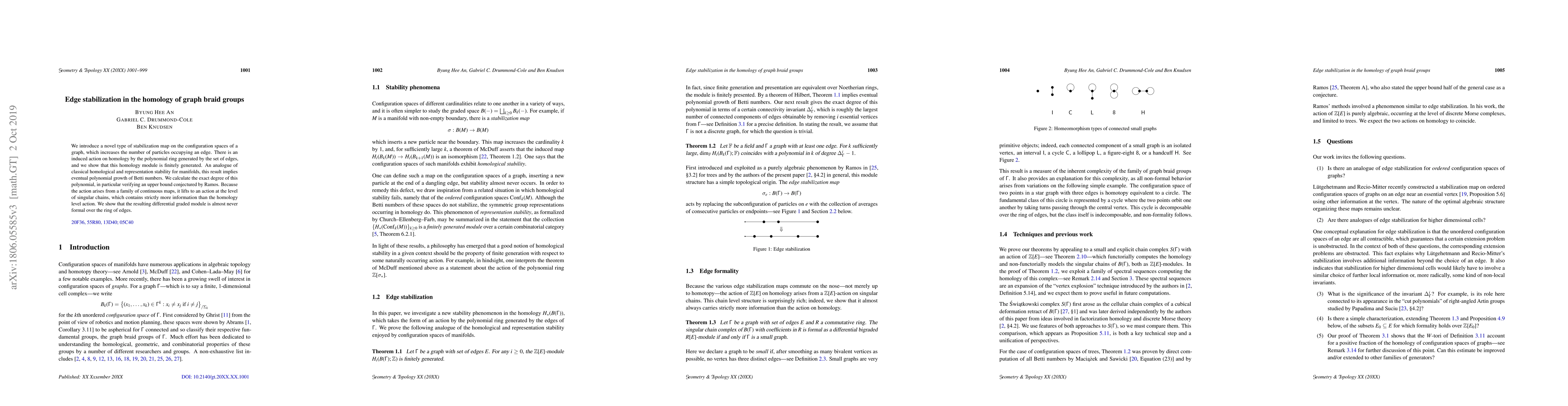 Thumbnail for Edge stabilization in the homology of graph braid groups