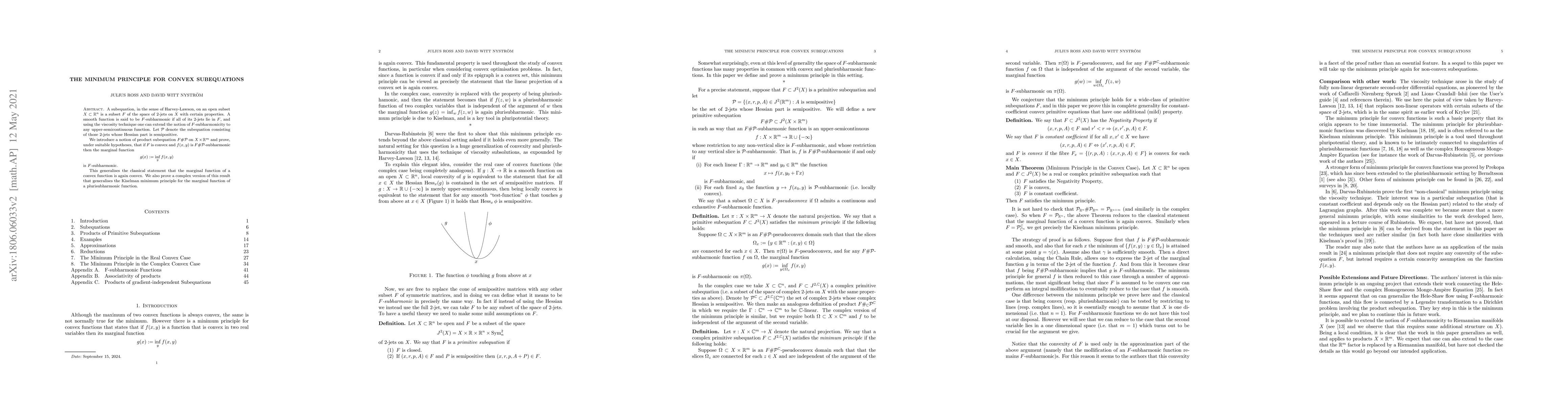 Thumbnail for The Minimum Principle for Convex Subequations