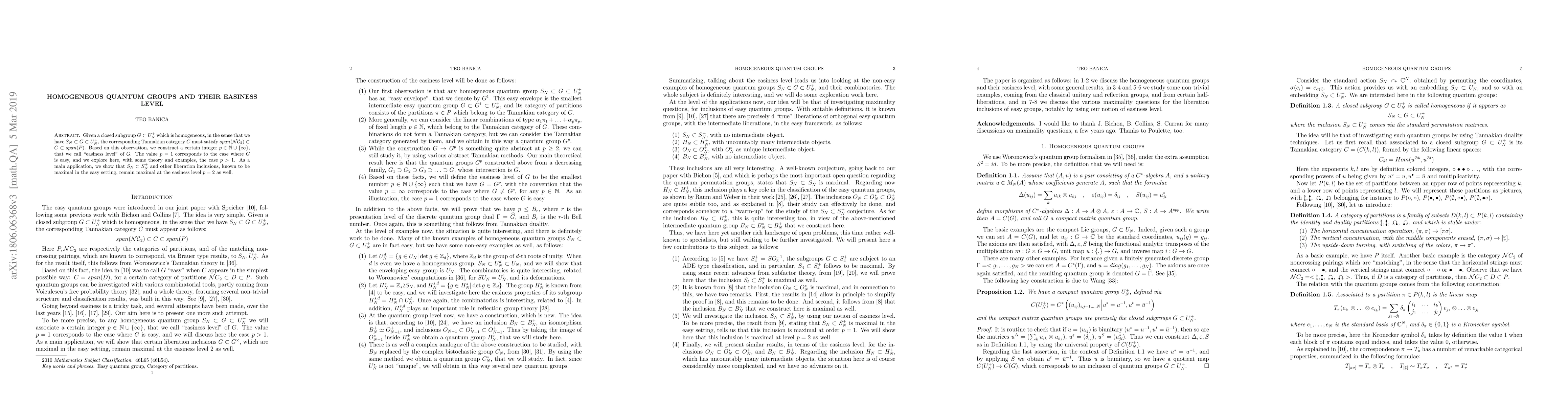 Thumbnail for Homogeneous quantum groups and their easiness level
