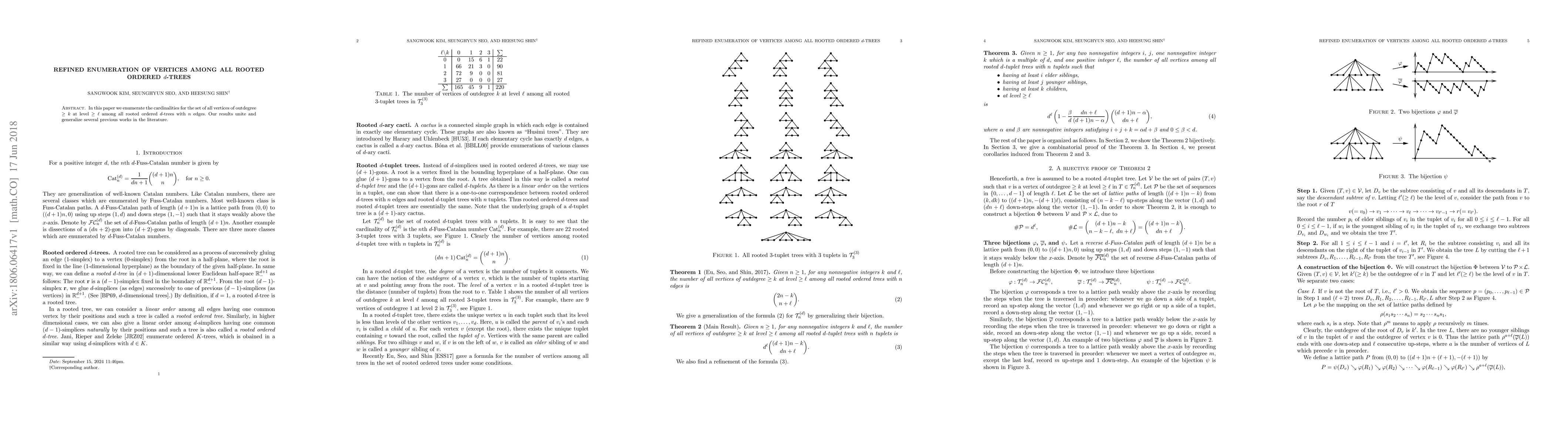 Thumbnail for Refined enumeration of vertices among all rooted ordered $d$-trees