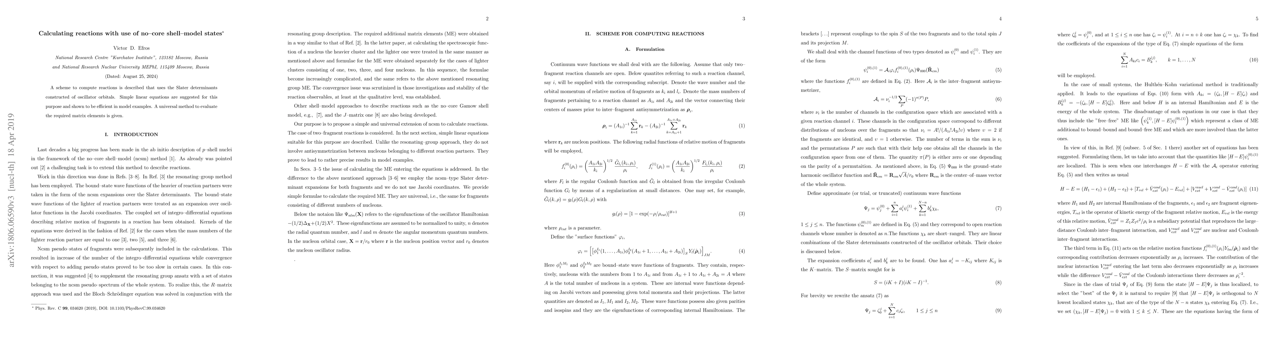 Thumbnail for Calculating reactions with use of no-core shell-model states