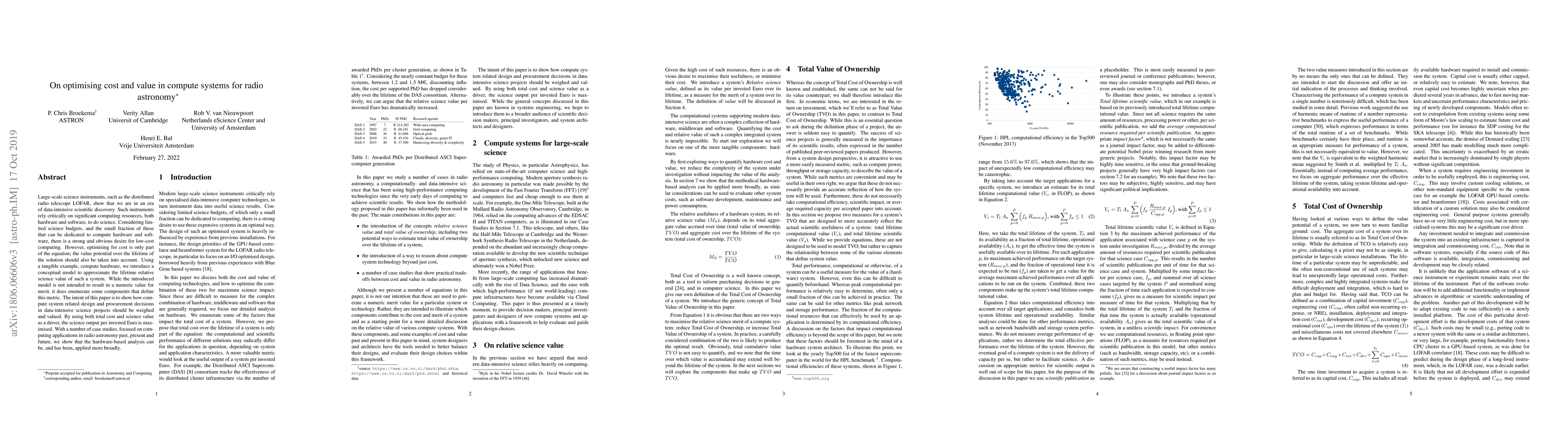 Thumbnail for On optimising cost and value in compute systems for radio astronomy