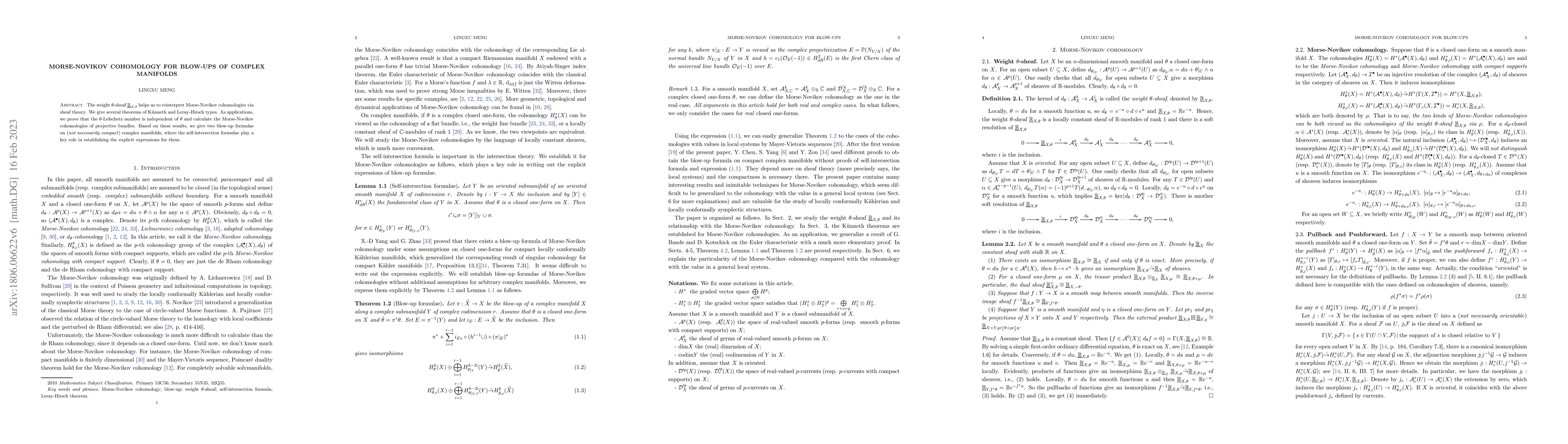 Thumbnail for Morse-Novikov cohomology for blow-ups of complex manifolds