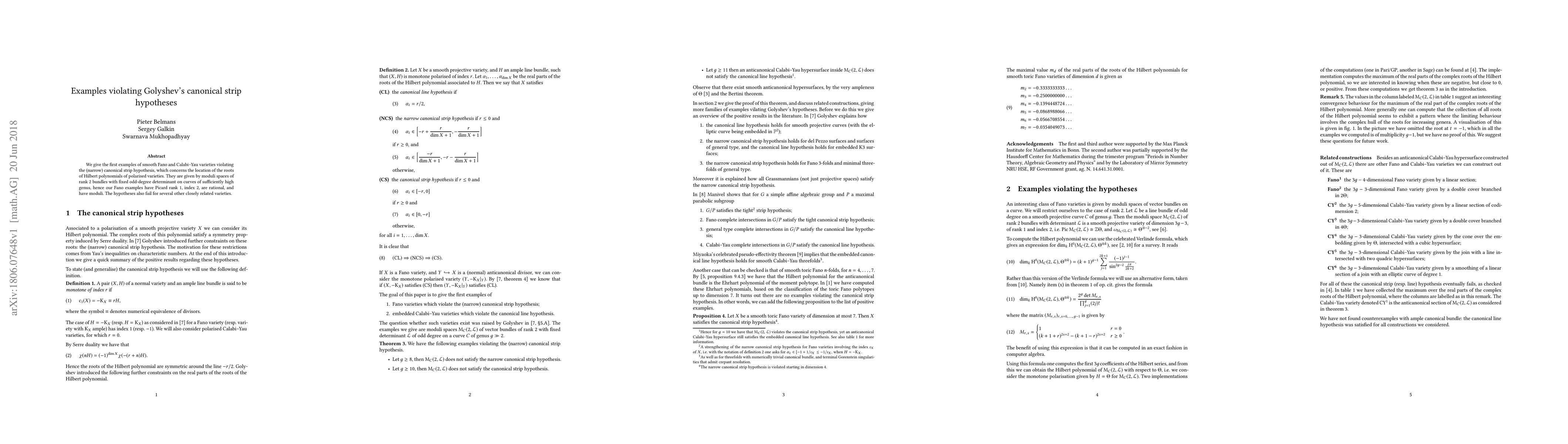 Thumbnail for Examples violating Golyshev's canonical strip hypotheses