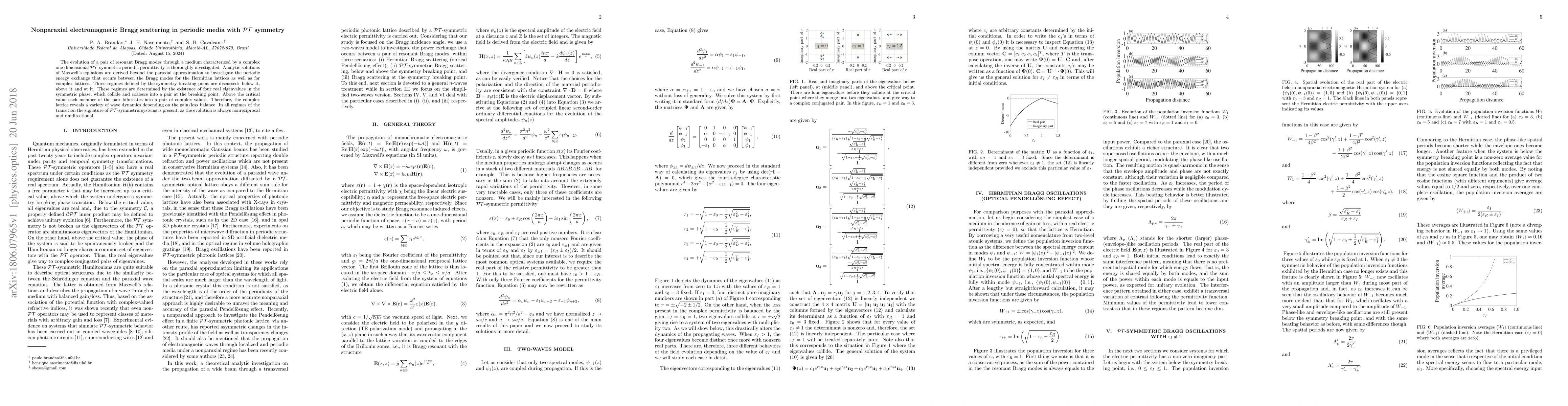 Thumbnail for Nonparaxial electromagnetic Bragg scattering in periodic media with PT
  symmetry