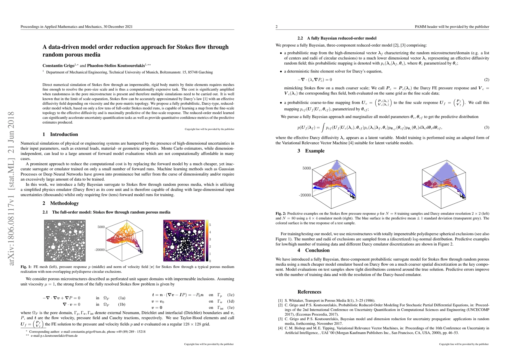 Thumbnail for A data-driven model order reduction approach for Stokes flow through
  random porous media