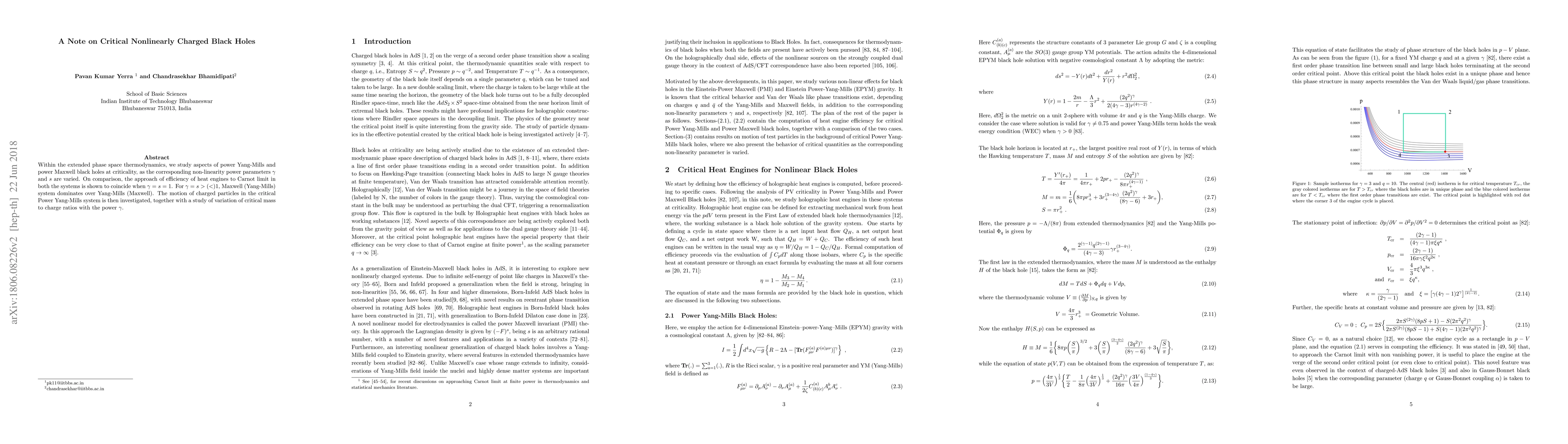 Thumbnail for A Note on Critical Nonlinearly Charged Black Holes