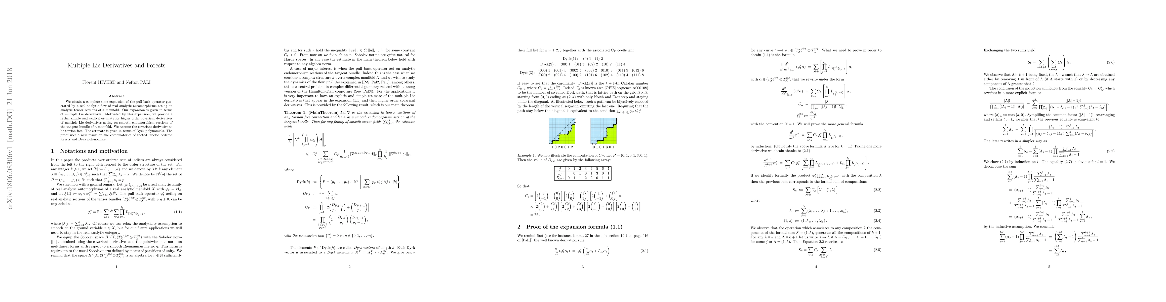 Thumbnail for Multiple Lie Derivatives and Forests