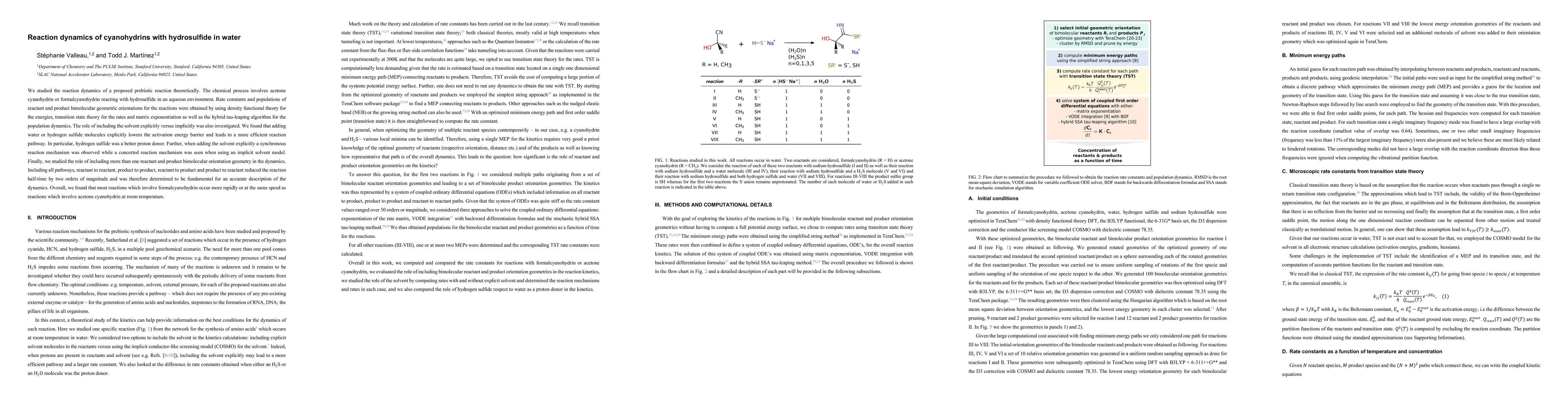 Thumbnail for Reaction dynamics of cyanohydrins with hydrosulfide in water