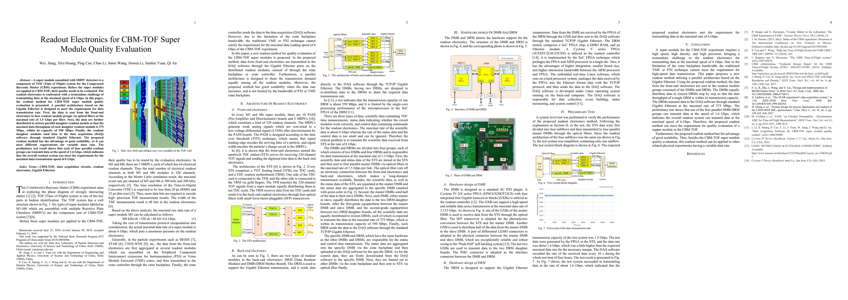 Thumbnail for Readout Electronics for CBM-TOF Super Module Quality Evaluation
