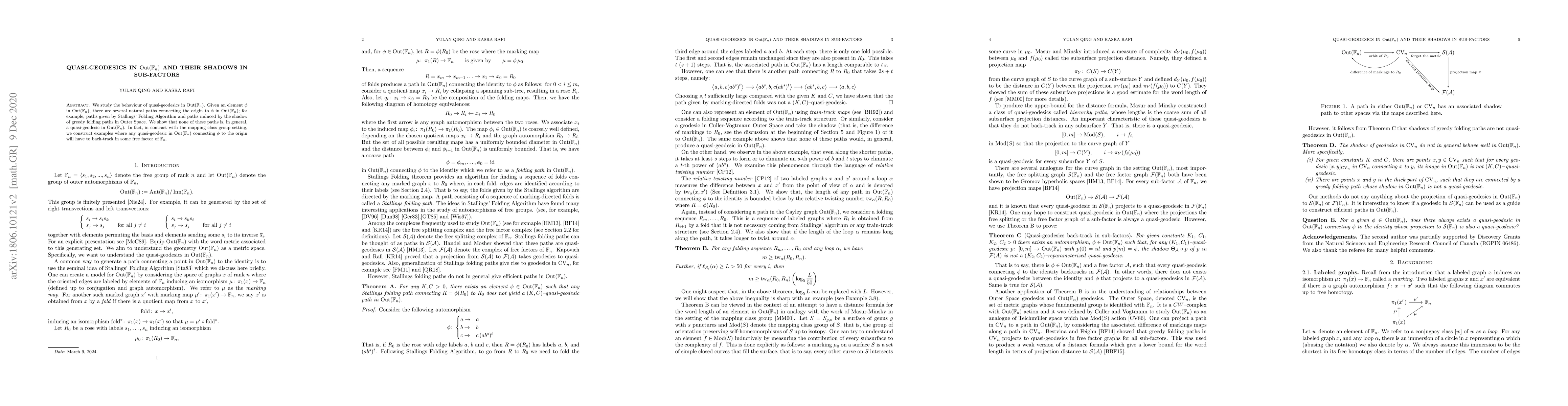 Thumbnail for Quasi-geodesics in Out(F_n) and their shadows in sub-factors