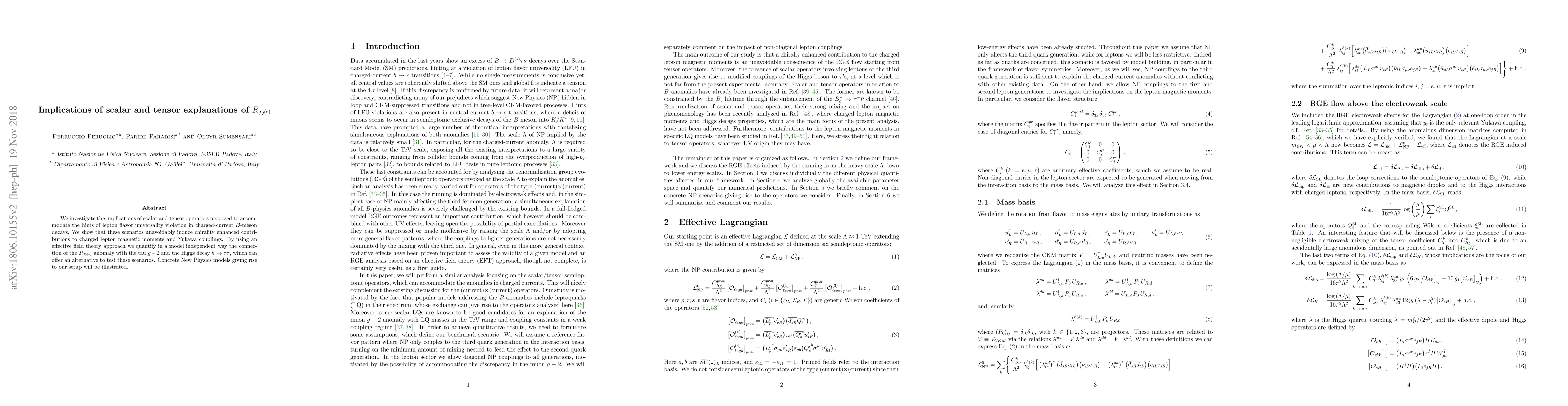 Thumbnail for Implications of scalar and tensor explanations of $R_{D^{(\ast)}}$