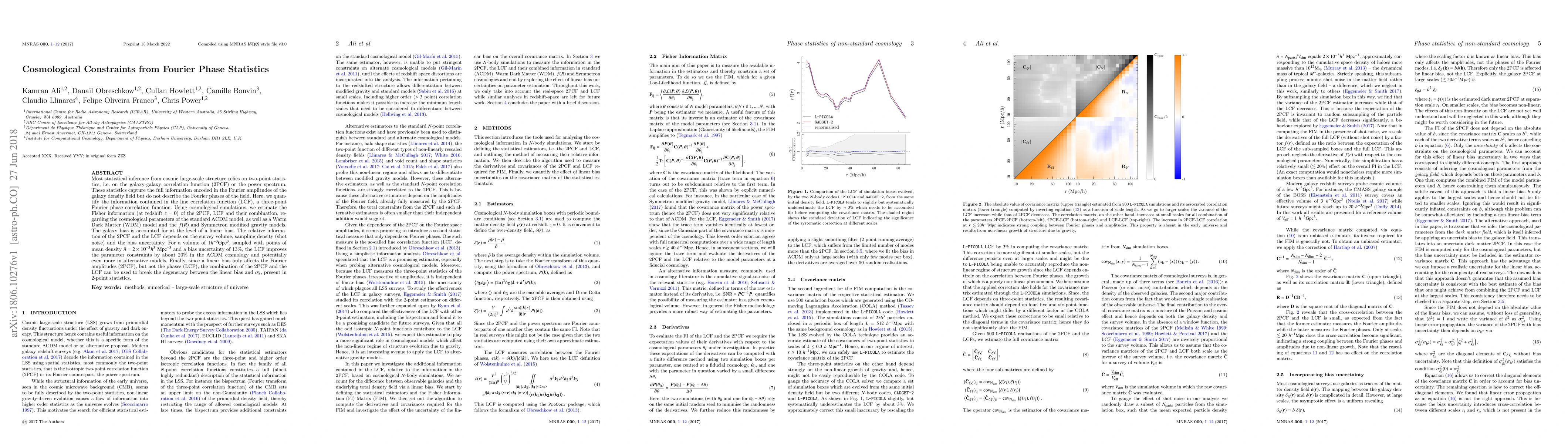 Thumbnail for Cosmological Constraints from Fourier Phase Statistics