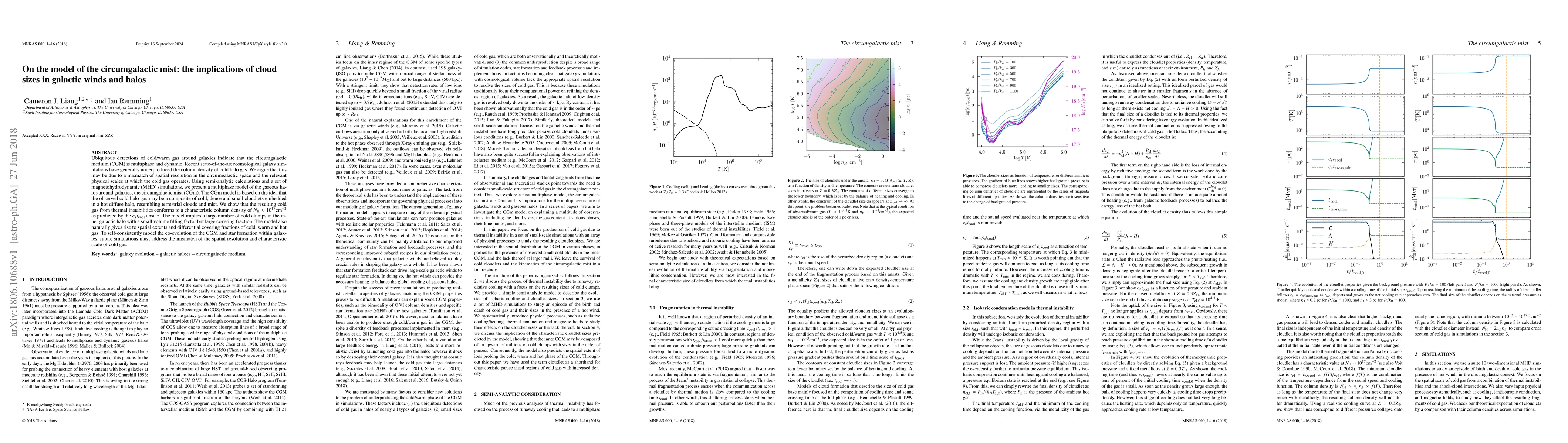 Thumbnail for On the model of the circumgalactic mist: the implications of cloud sizes
  in galactic winds and halos