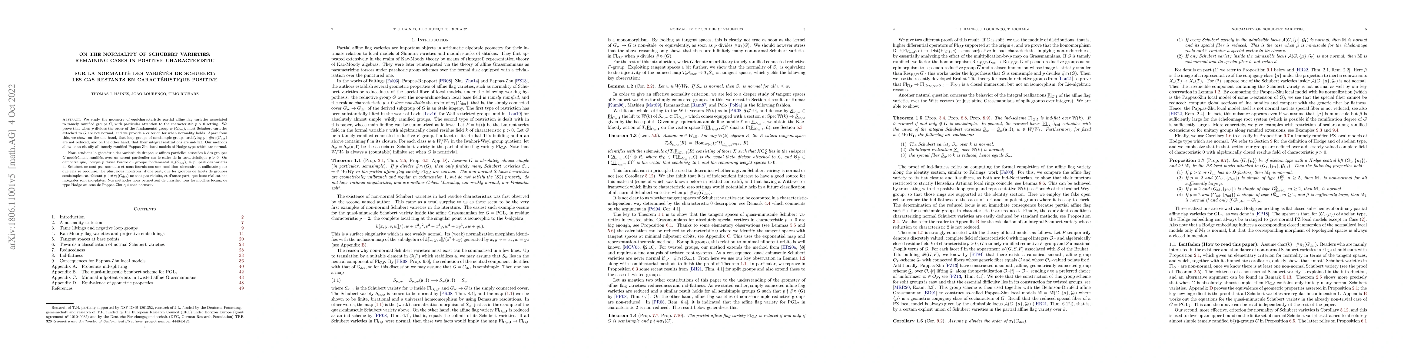 Thumbnail for On the normality of Schubert varieties: remaining cases in positive
  characteristic