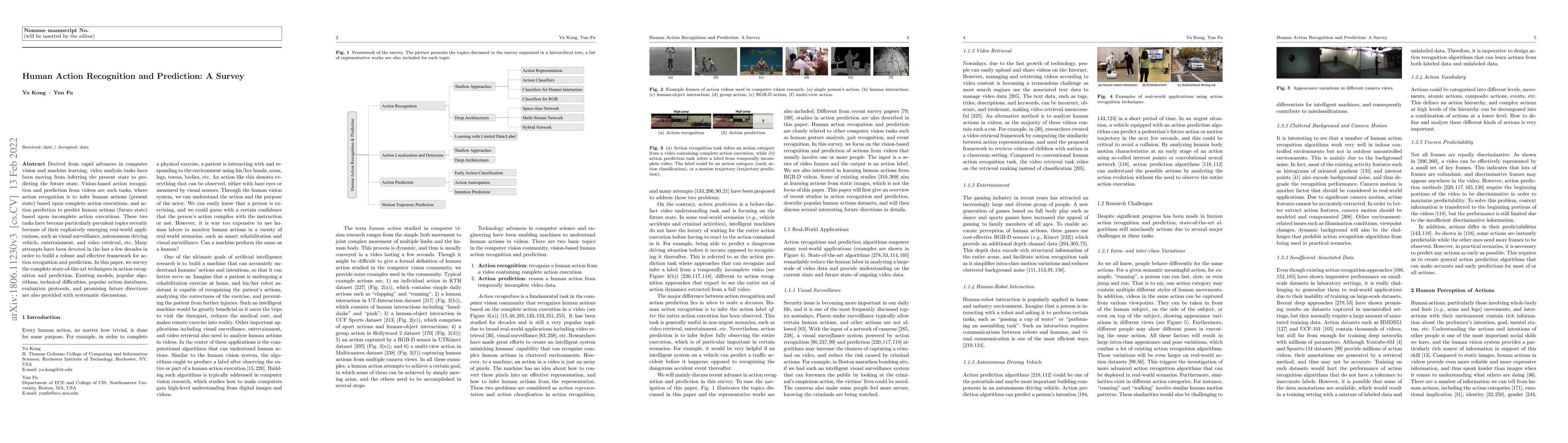 Thumbnail for Human Action Recognition and Prediction: A Survey