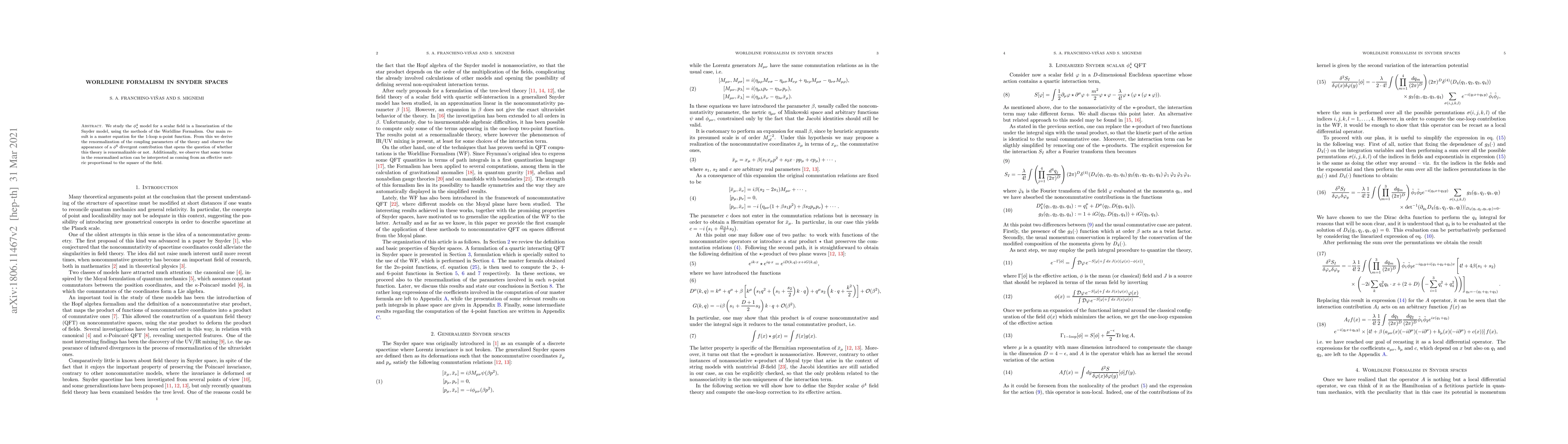 Thumbnail for Worldline Formalism in Snyder Spaces