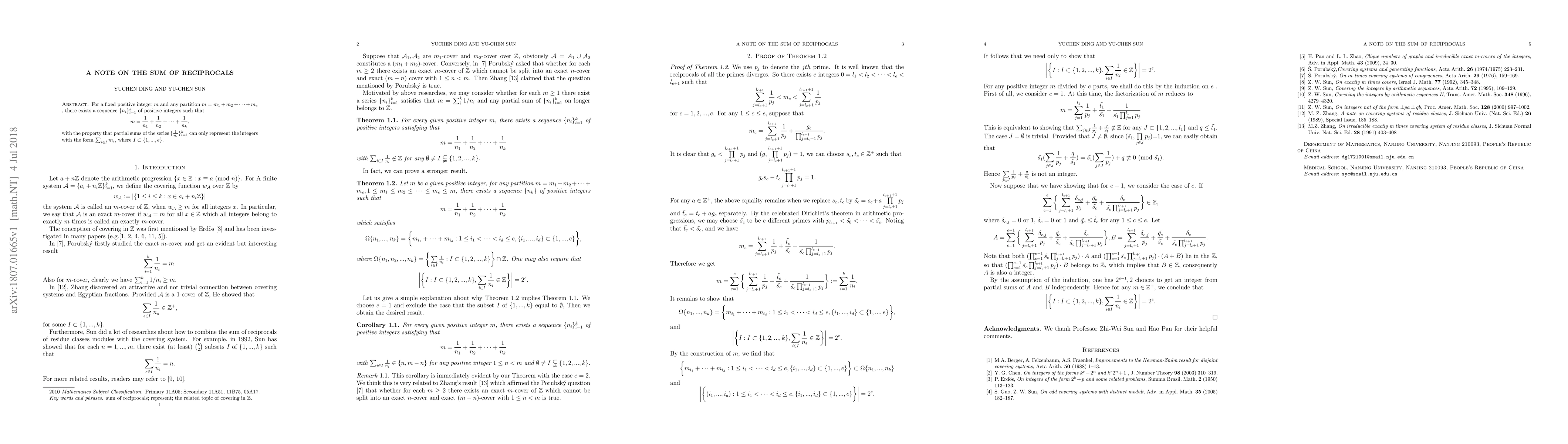 Thumbnail for A note on the sum of reciprocals
