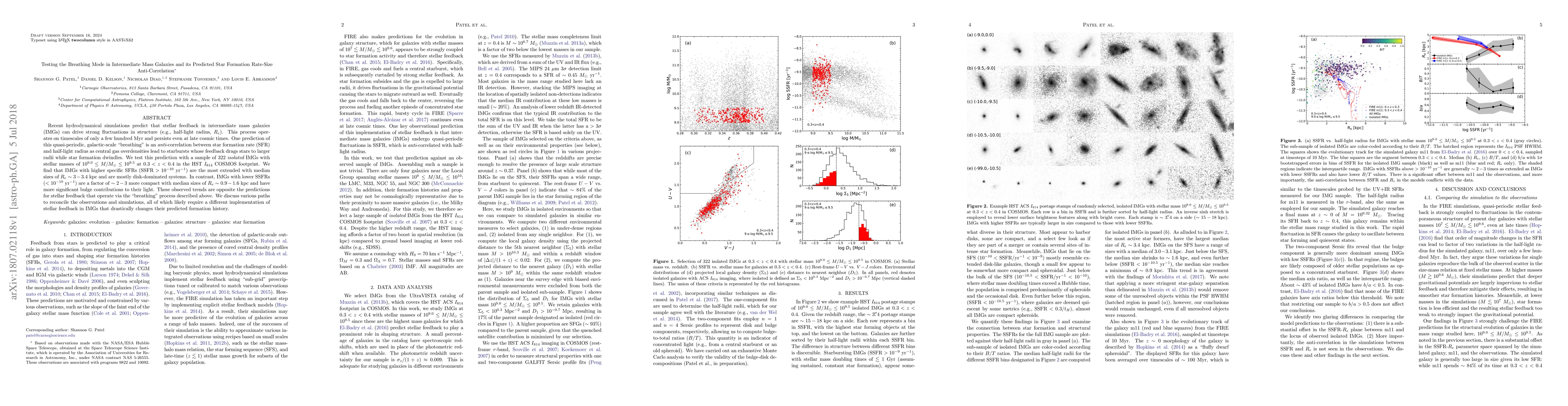 Thumbnail for Testing the Breathing Mode in Intermediate Mass Galaxies and its
  Predicted Star Formation Rate-Size Anti-Correlation