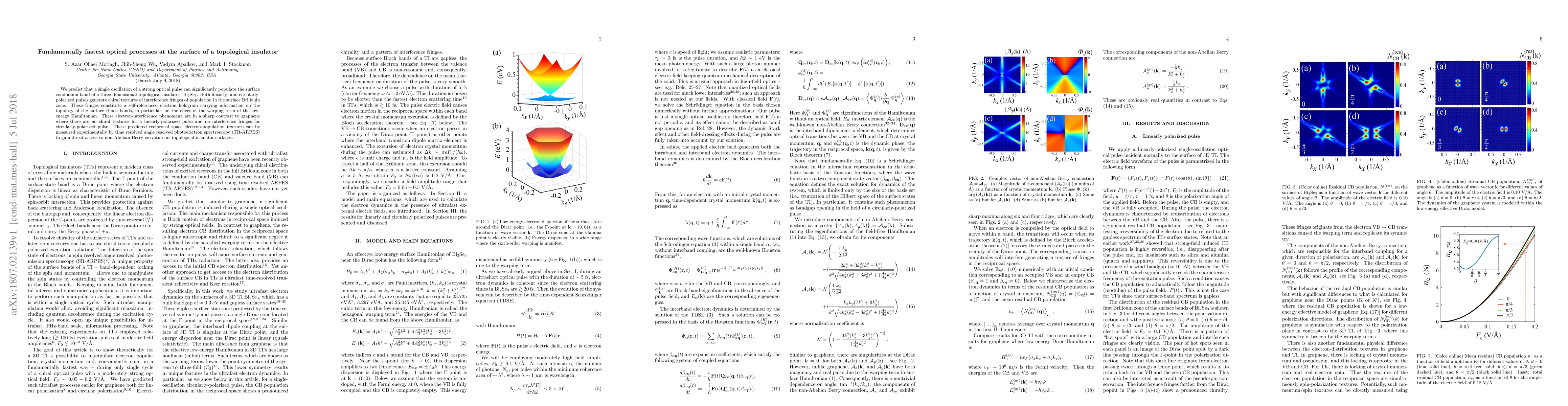 Thumbnail for Fundamentally fastest optical processes at the surface of a topological
  insulator
