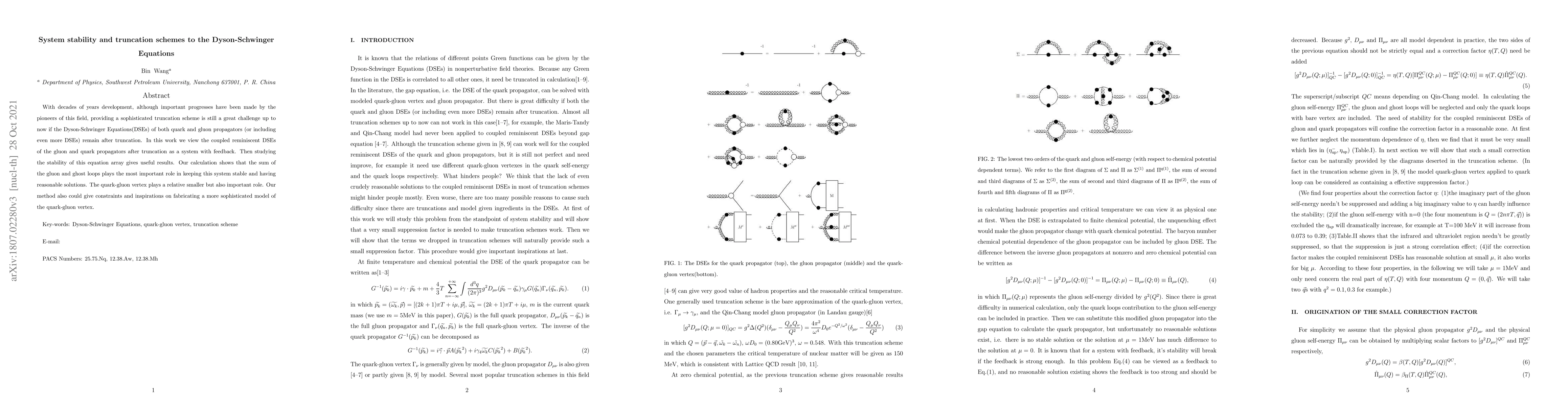 Thumbnail for System stability and truncation schemes to the Dyson-Schwinger Equations
