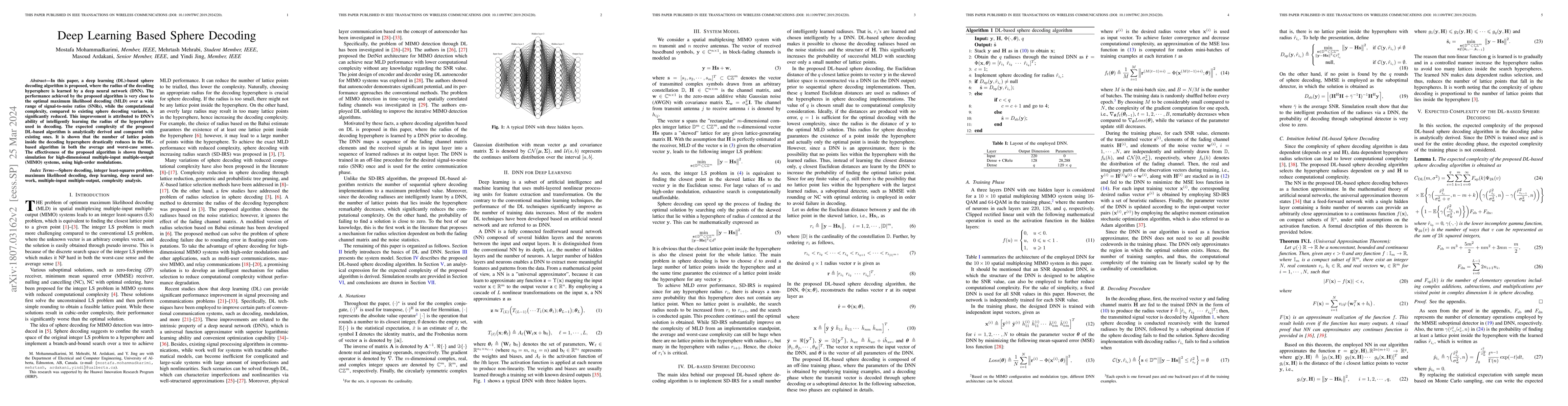 Thumbnail for Deep Learning Based Sphere Decoding