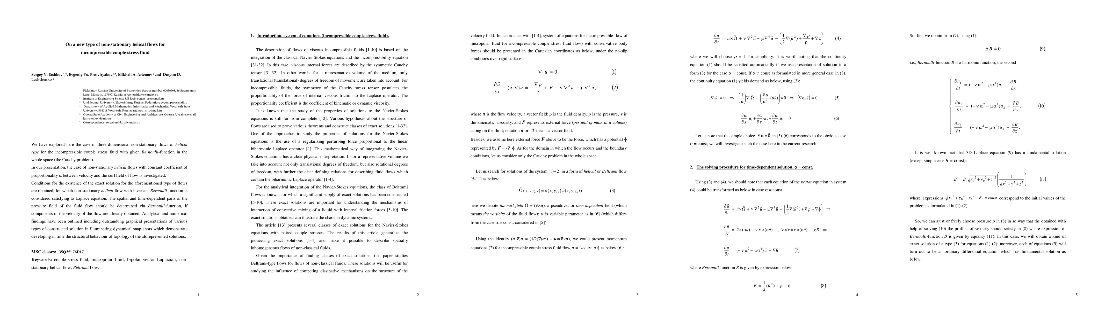 Thumbnail for On a new type of non-stationary helical flows for incompressible couple
  stress fluid