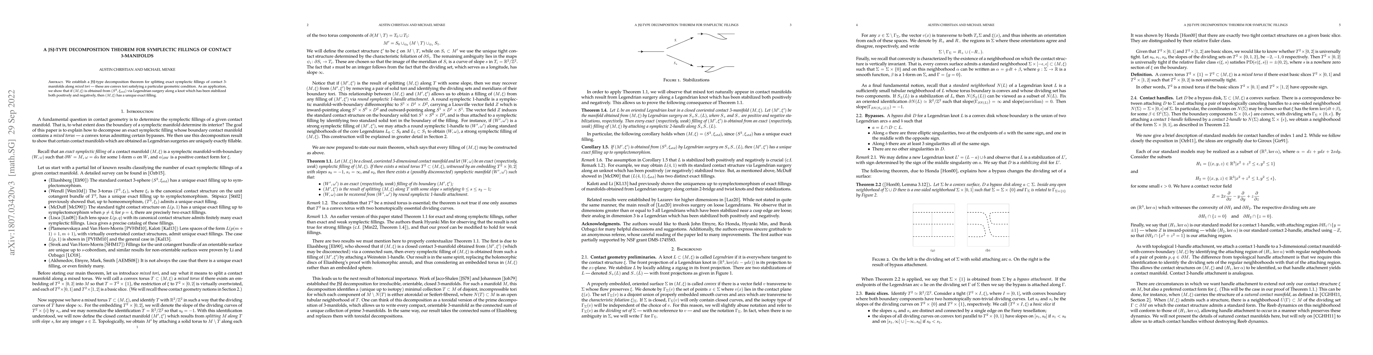 Thumbnail for A JSJ-type decomposition theorem for symplectic fillings