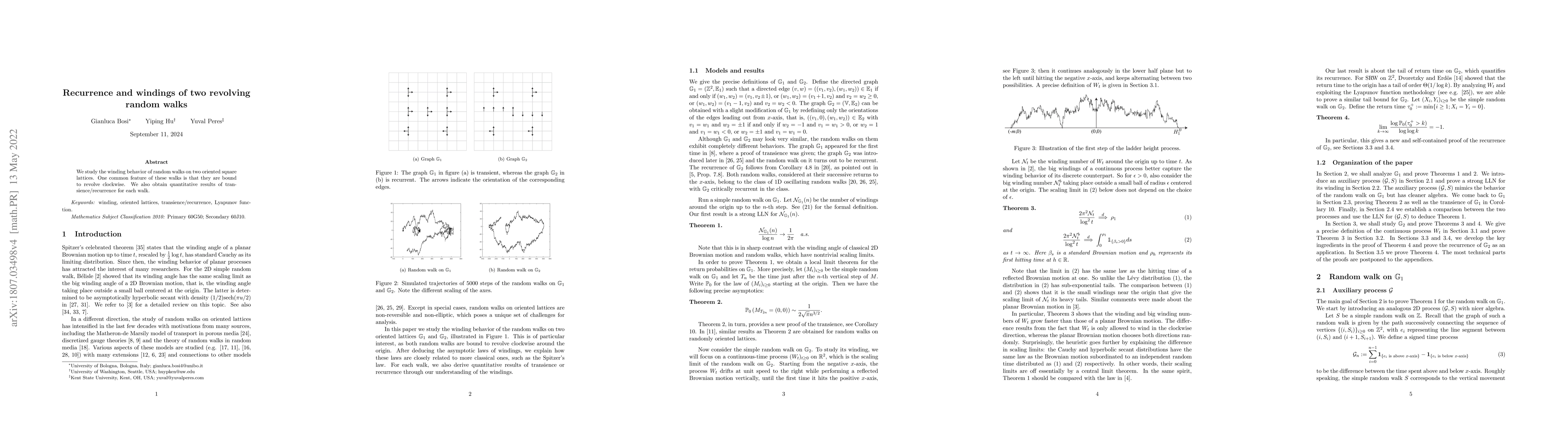 Thumbnail for Recurrence and windings of two revolving random walks