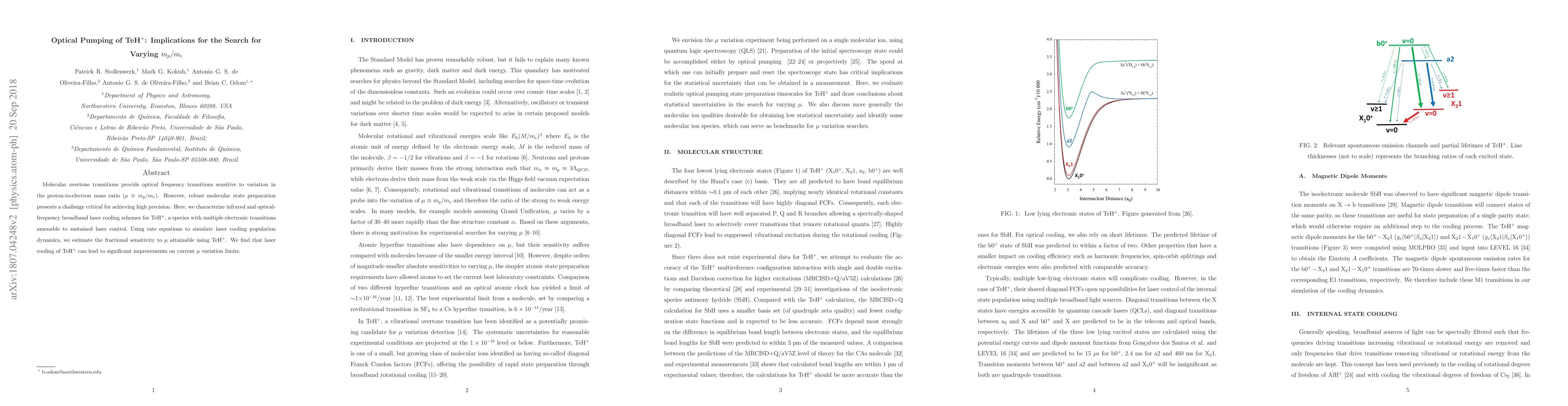 Thumbnail for Optical Pumping of TeH+: Implications for the Search for Varying mp/me