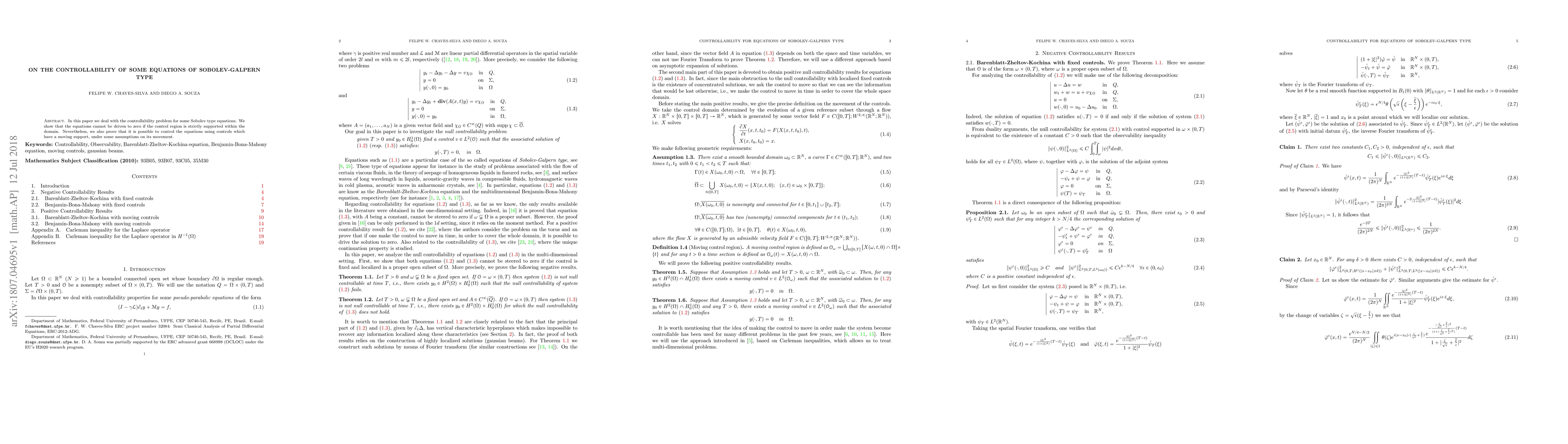 Thumbnail for On the controllability of some equations of Sobolev-Galpern type