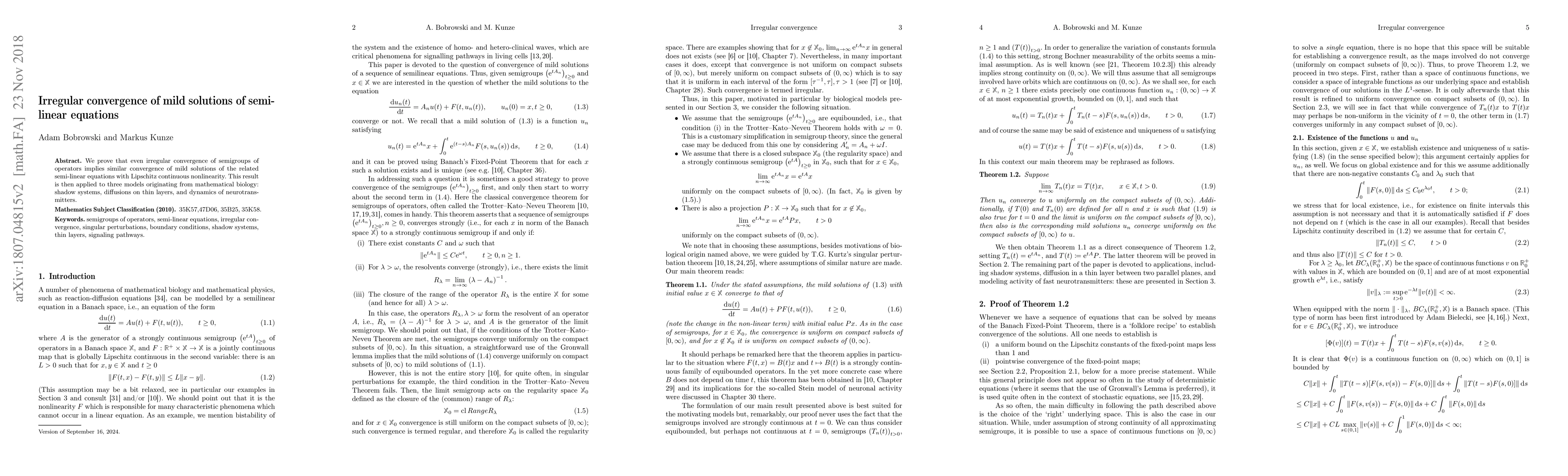 Thumbnail for Irregular convergence of mild solutions of semilinear equations