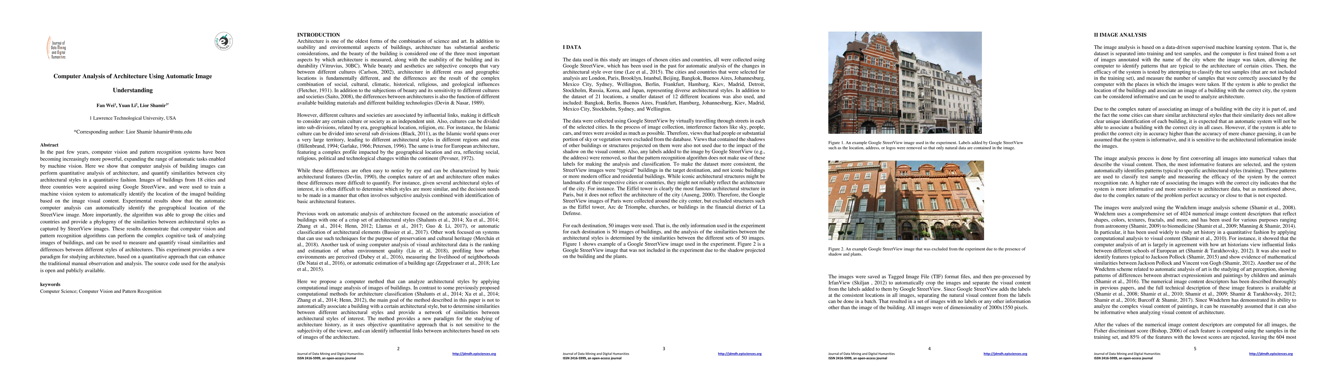 Thumbnail for Computer Analysis of Architecture Using Automatic Image Understanding