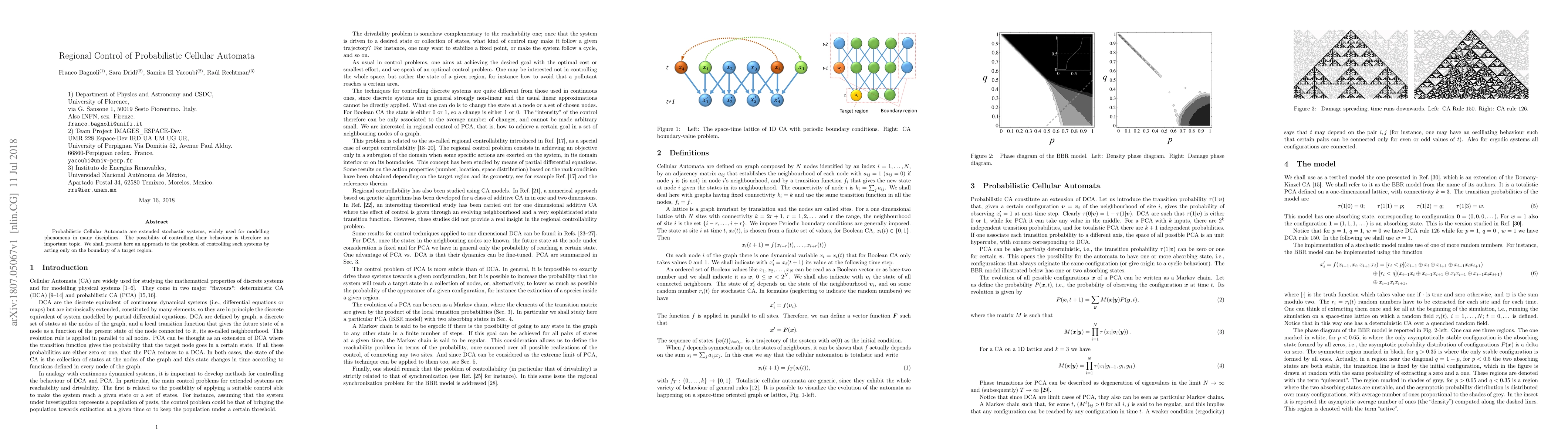 Thumbnail for Regional Control of Probabilistic Cellular Automata