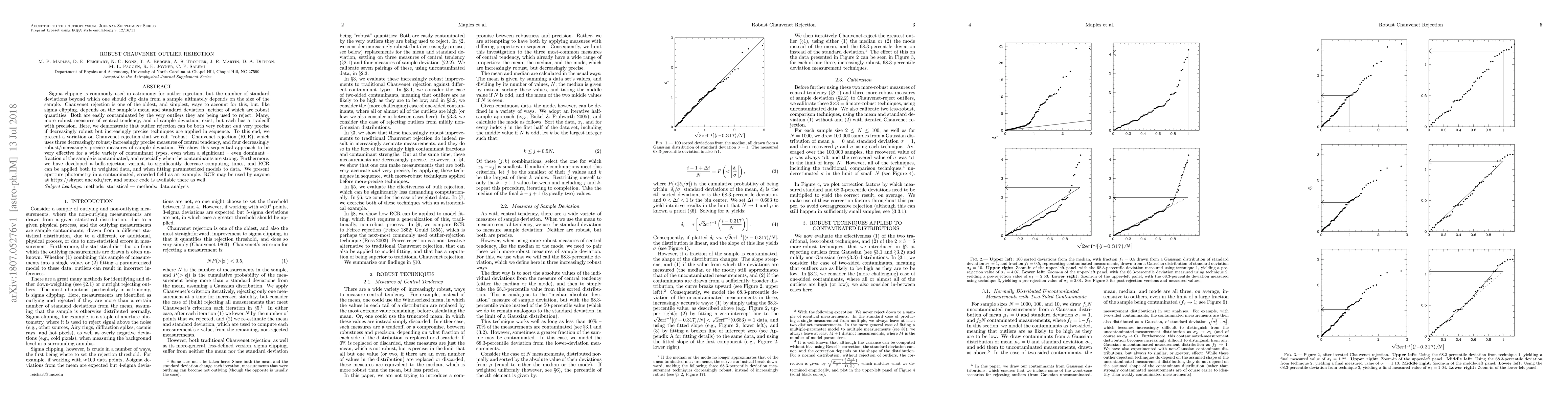Thumbnail for Robust Chauvenet Outlier Rejection