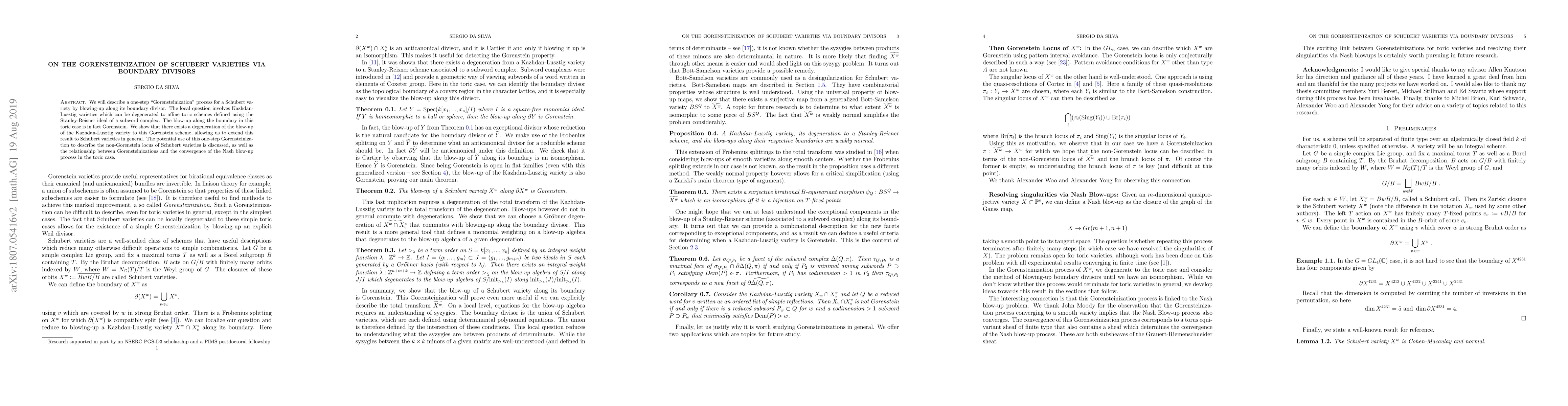 Thumbnail for On the Gorensteinization of Schubert Varieties via Boundary Divisors