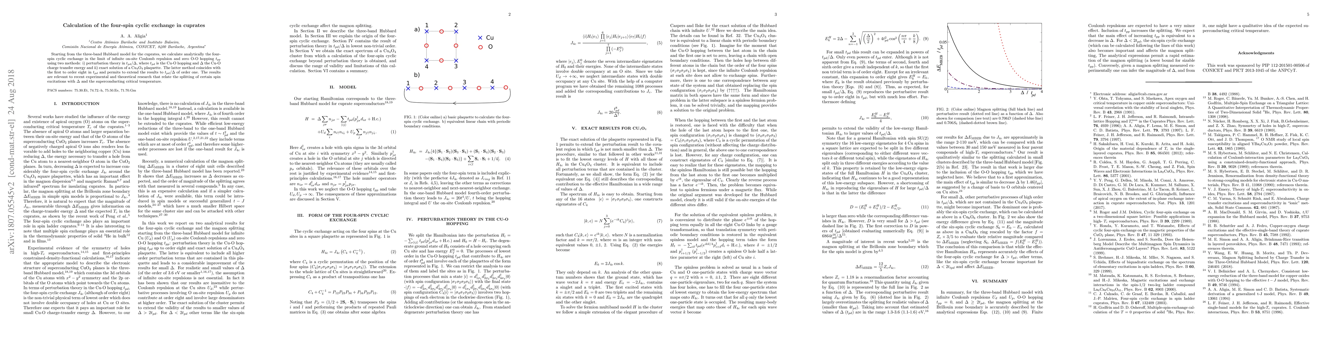 Thumbnail for Calculation of the four-spin cyclic exchange in cuprates