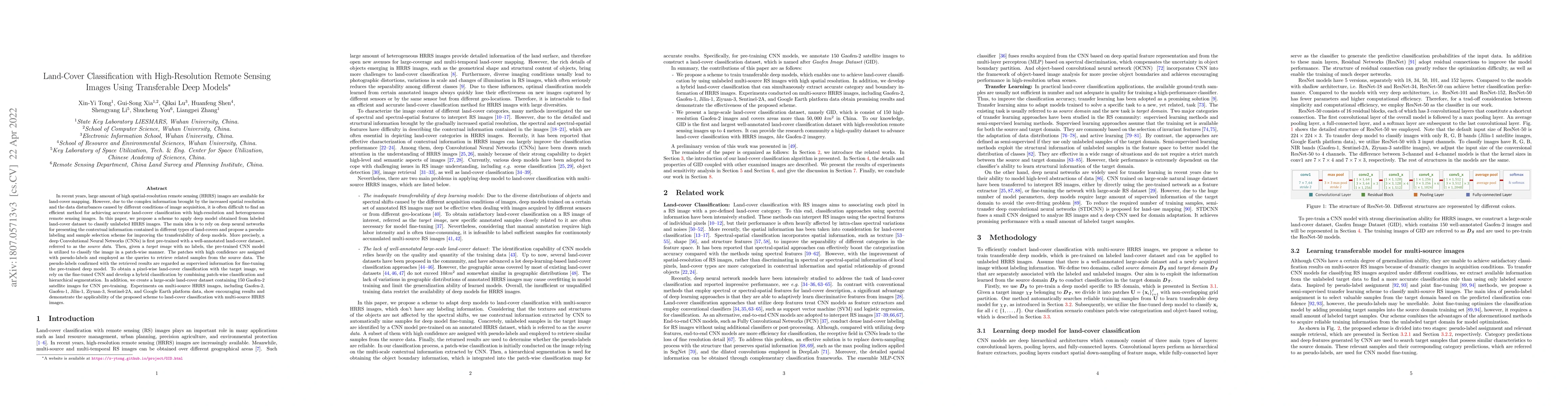Thumbnail for Land-Cover Classification with High-Resolution Remote Sensing Images
  Using Transferable Deep Models