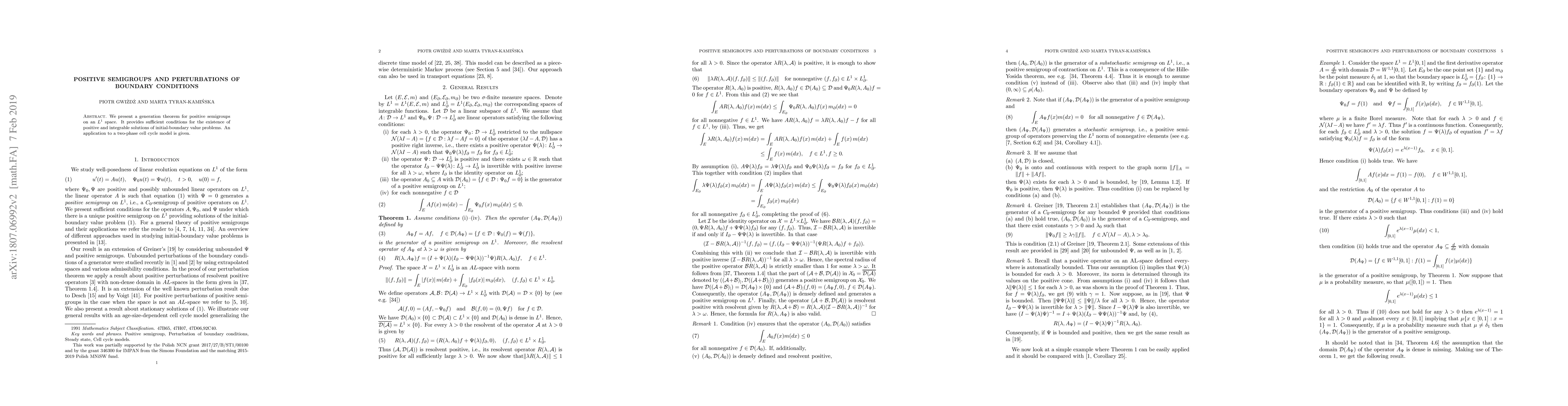 Thumbnail for Positive semigroups and perturbations of boundary conditions
