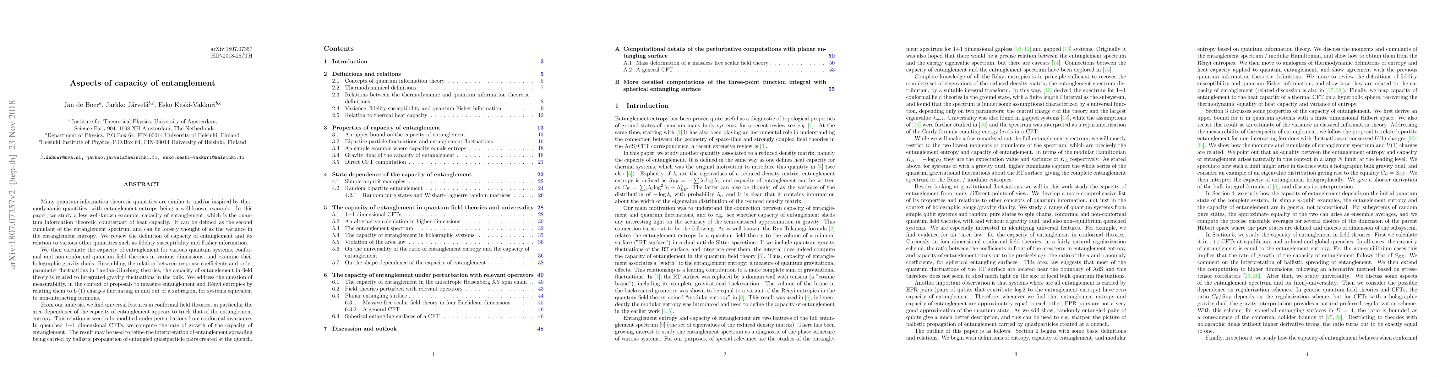 Thumbnail for Aspects of capacity of entanglement