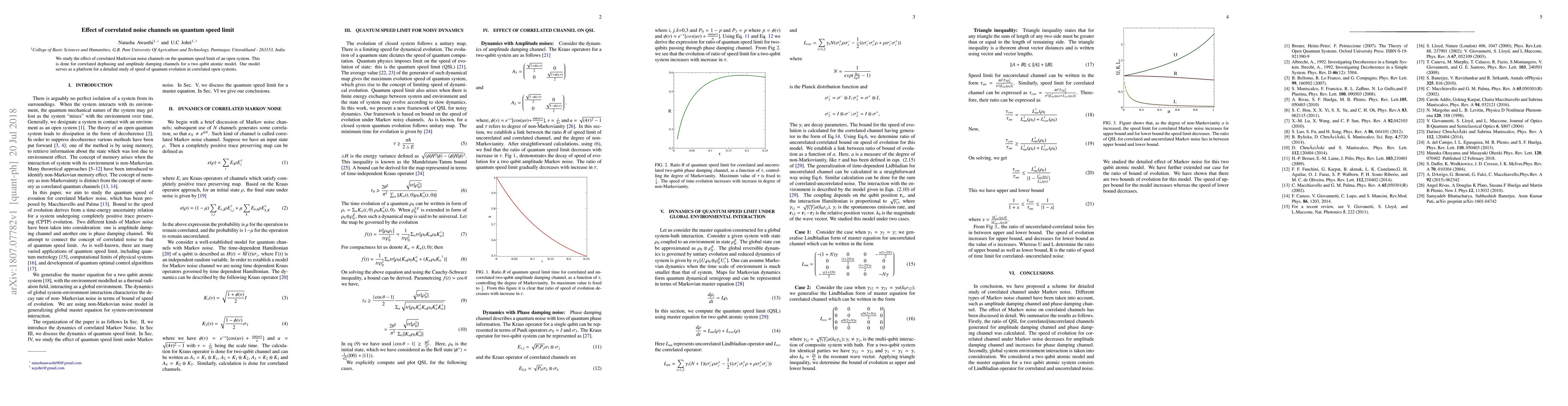 Thumbnail for Effect of correlated noise channels on quantum speed limit