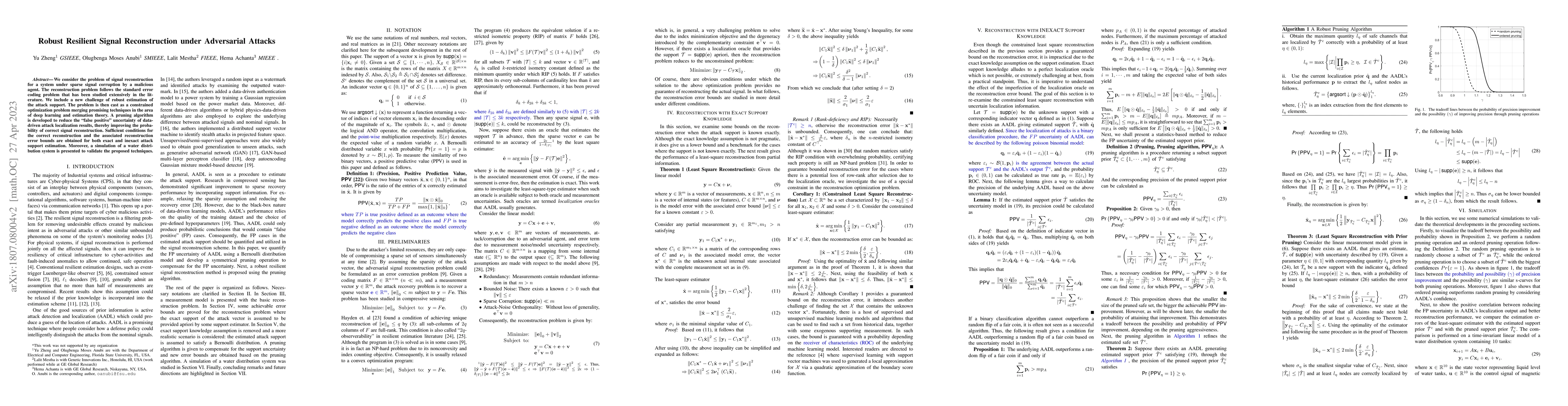 Thumbnail for Robust Resilient Signal Reconstruction under Adversarial Attacks