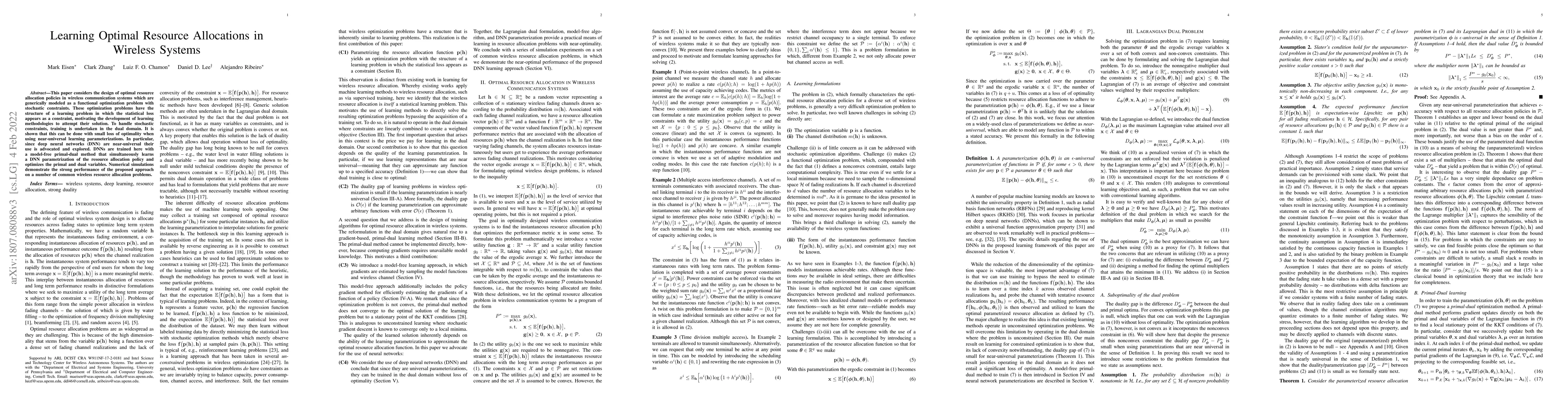 Thumbnail for Learning Optimal Resource Allocations in Wireless Systems