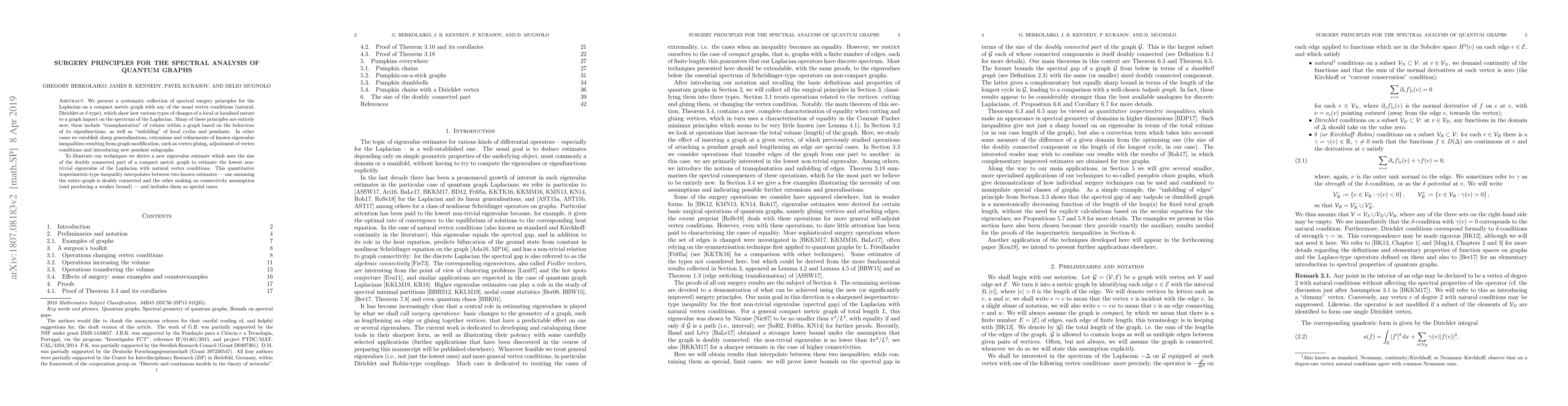 Thumbnail for Surgery principles for the spectral analysis of quantum graphs